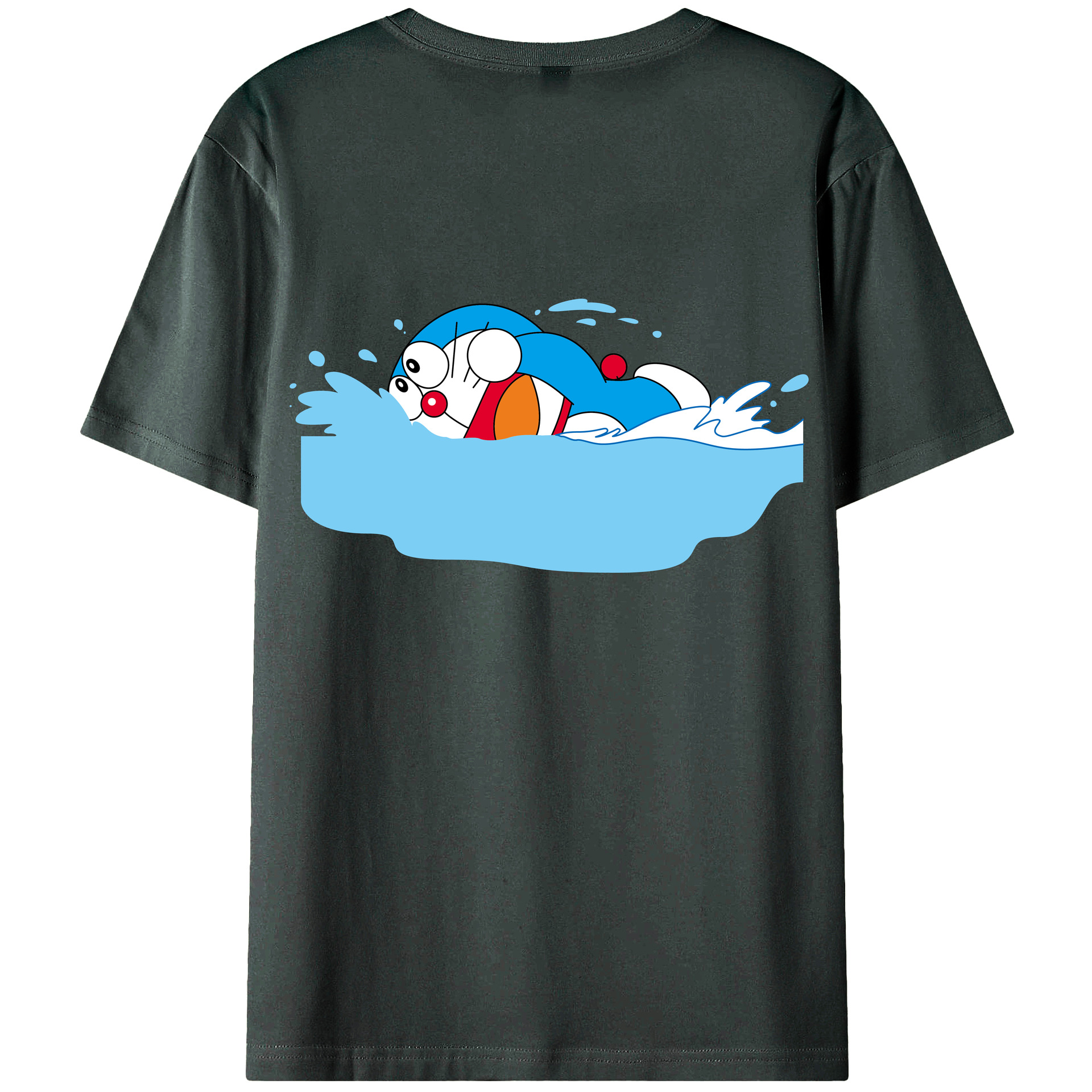 （画像用） ドラえもん Doraemon 綿100％ メンズ半袖Tシャツ（バックプリント） 通気性